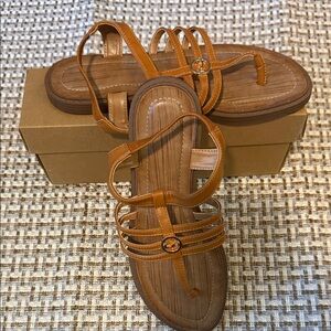 Ecetana Brown Strappy Sandals